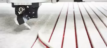 Akustik Filze mit Wollfilz Farben kaschiert im Zuschnitt durch CNC-Cutting