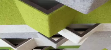 Akustik Filze akustikabsorber als Design und Deko in verschiedenen Farben kaschiert mit Designfilz